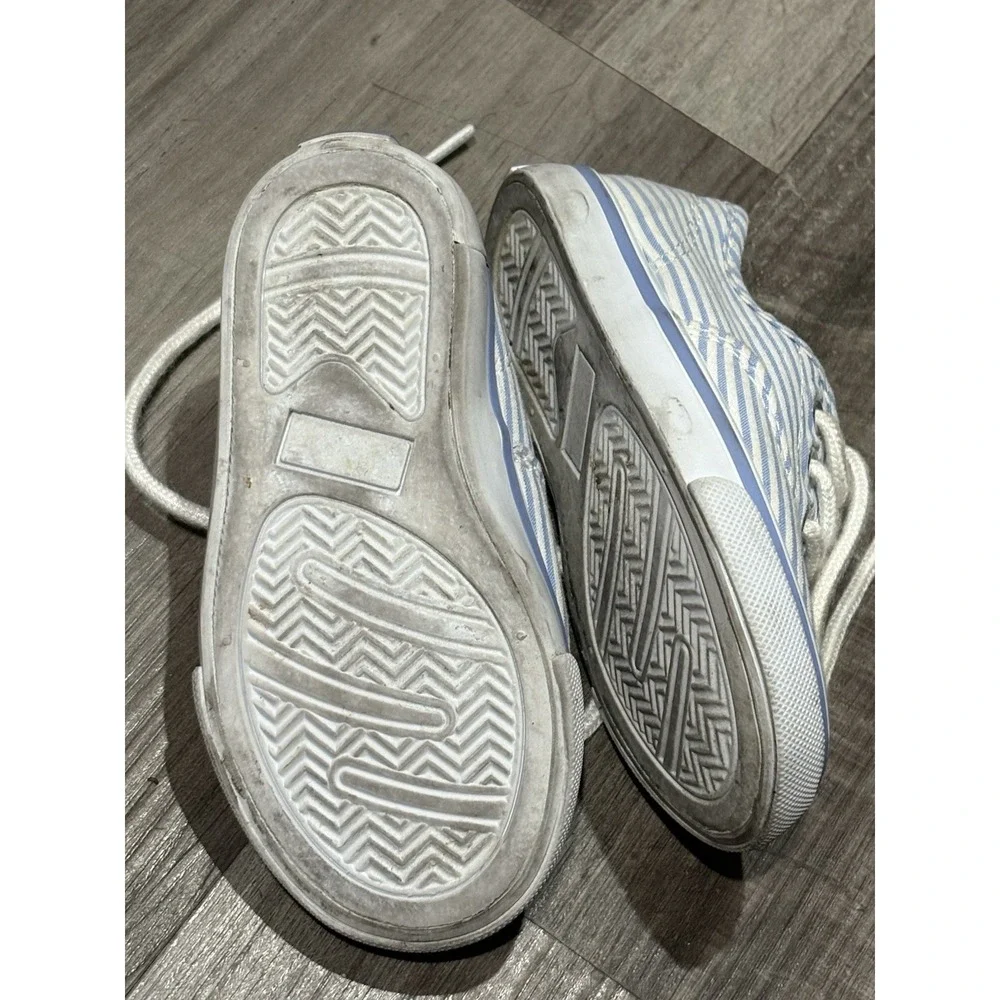 Janie and Jack Toddler Shoes Blue/White Striped Soft Soles Sz 7